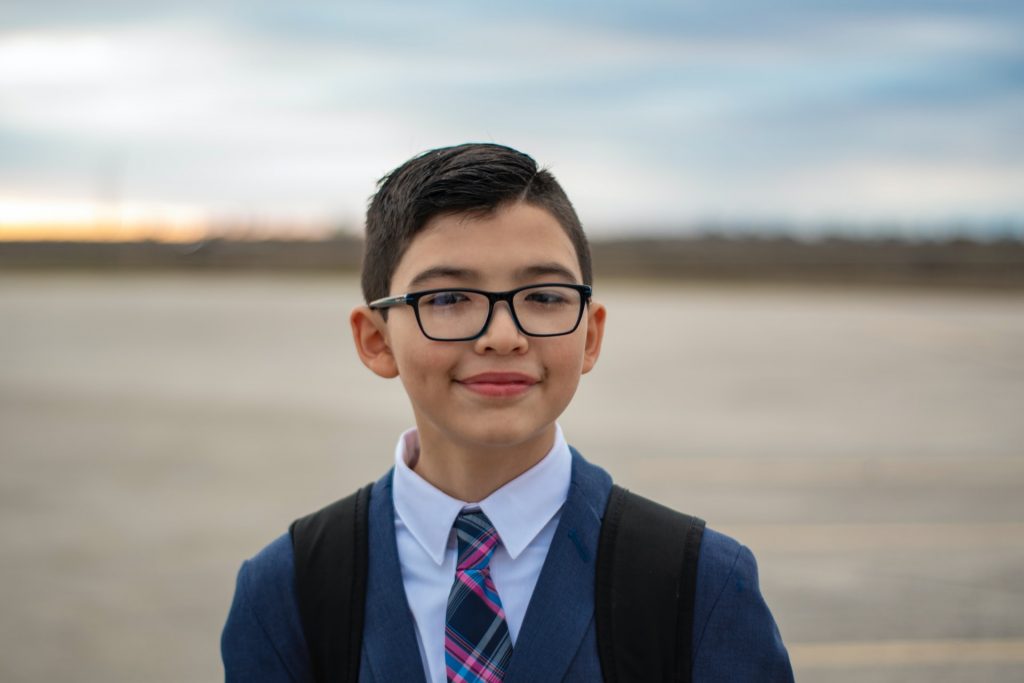 child in suit 